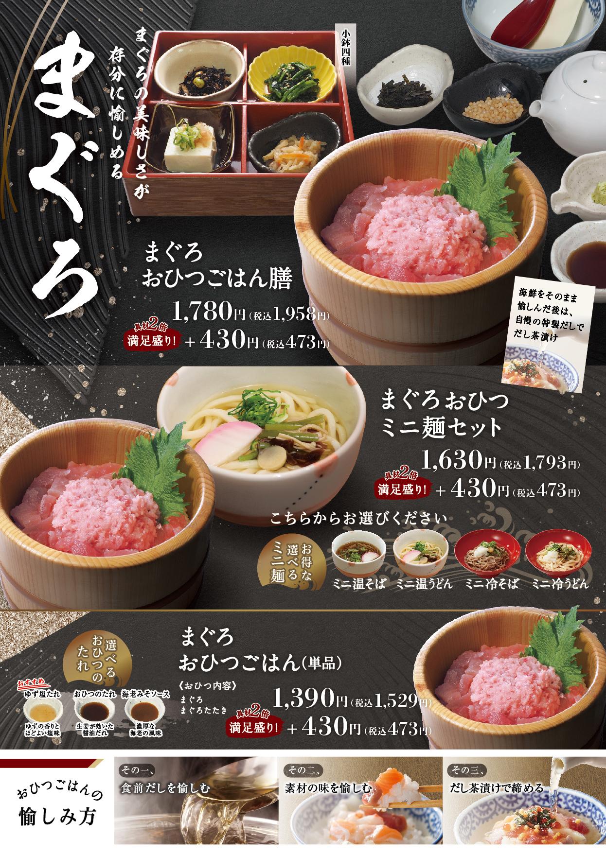 イオングランドメニュー「ごはんとおだしが愉しめるお店」タイプ メニュー