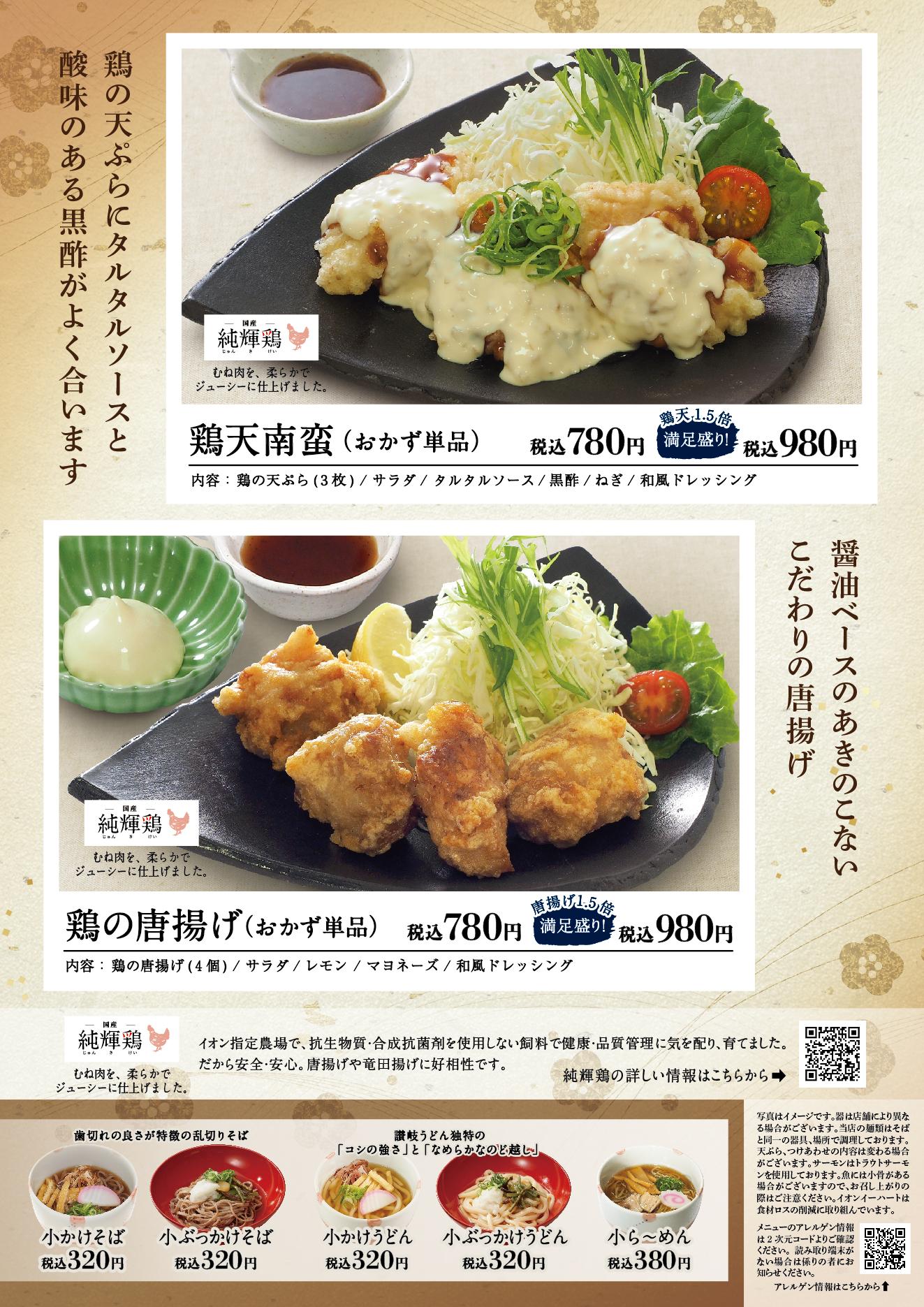 イオン新Bグランドメニュー「こだわりの和食を楽しめる」タイプ メニュー