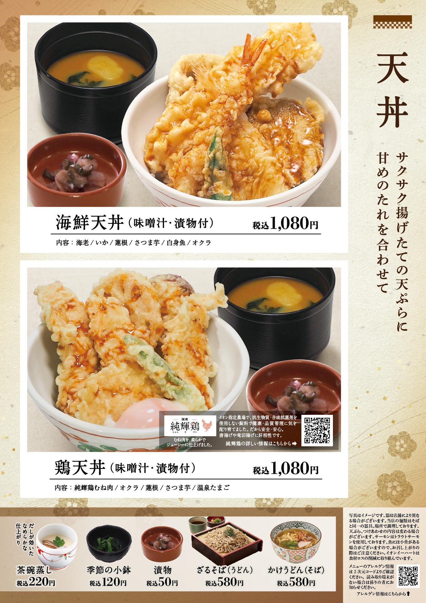 イオン新Bグランドメニュー「こだわりの和食を楽しめる」タイプ メニュー