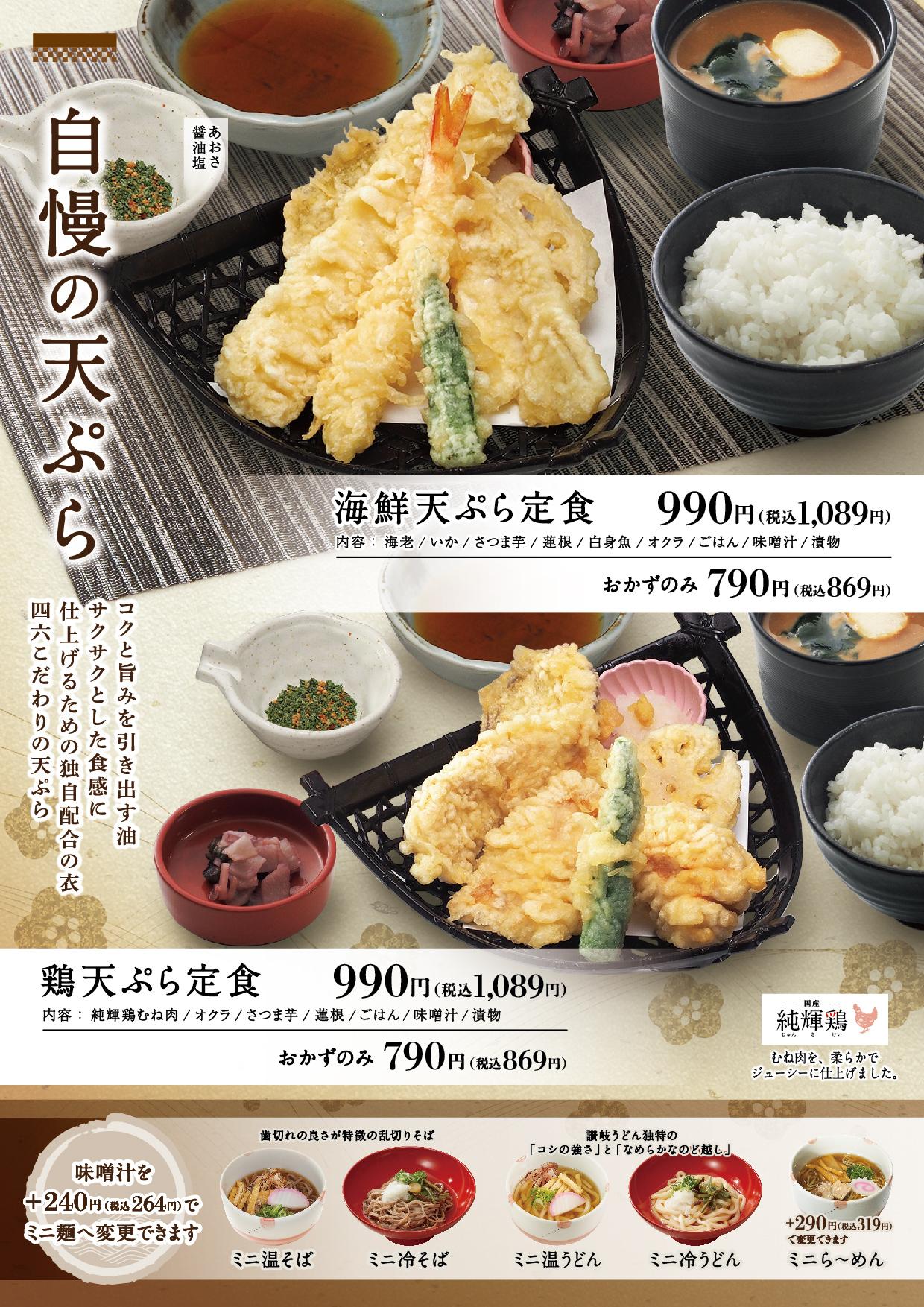 イオン新Bグランドメニュー「こだわりの和食を楽しめる」タイプ メニュー