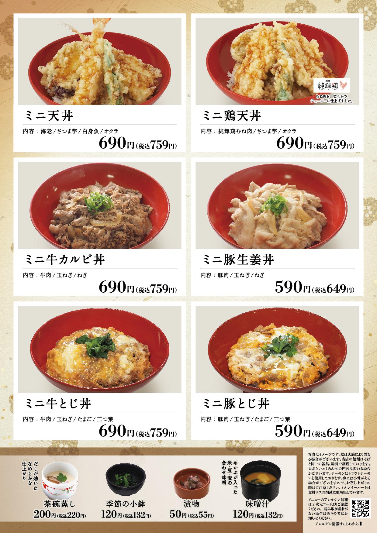 イオン新Bグランドメニュー「こだわりの和食を楽しめる」タイプ メニュー