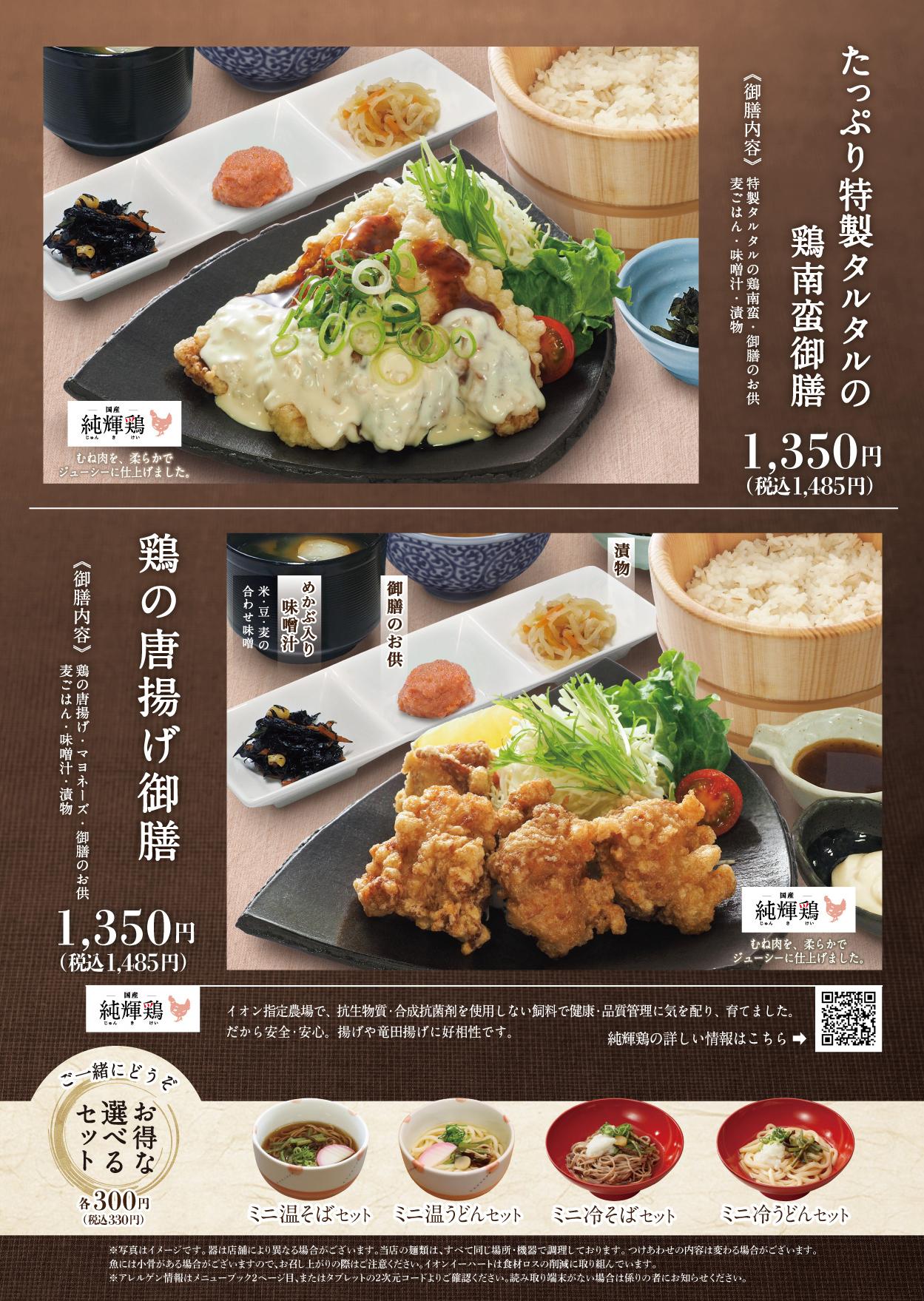 イオンAZグランドメニュー　Bタイプ用 メニュー