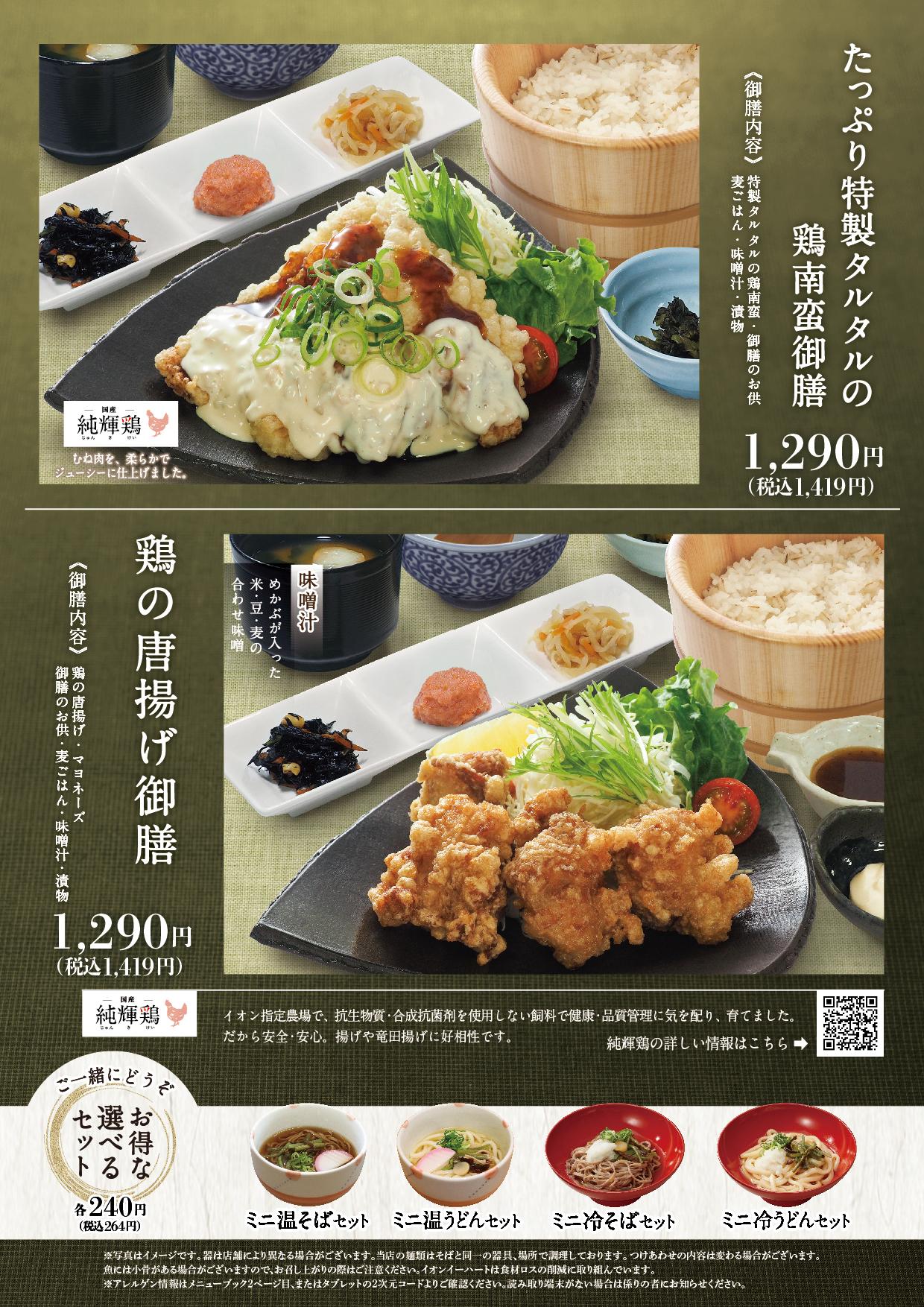 イオンAZグランドメニュー　Dタイプ用 メニュー