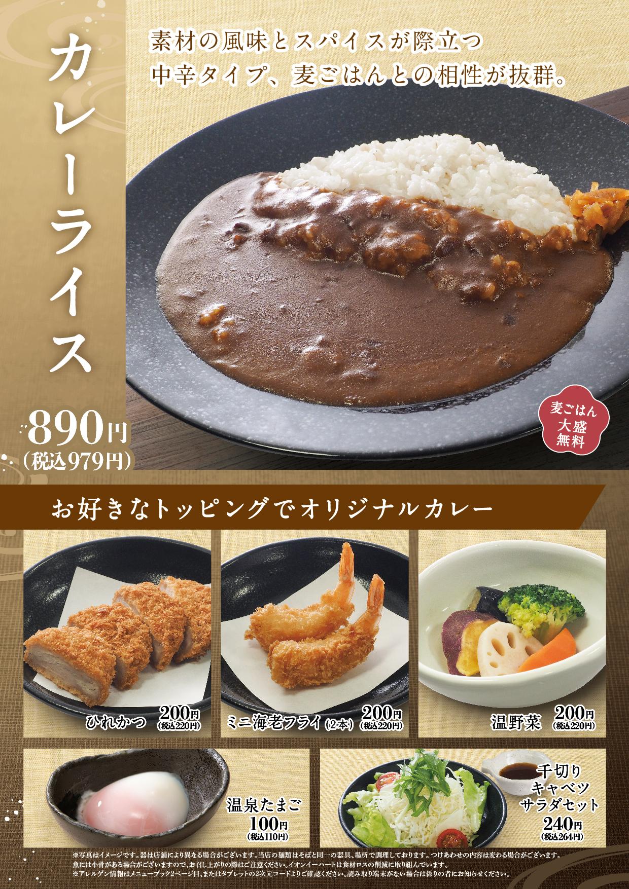 イオンAZグランドメニュー　Dタイプ用 メニュー